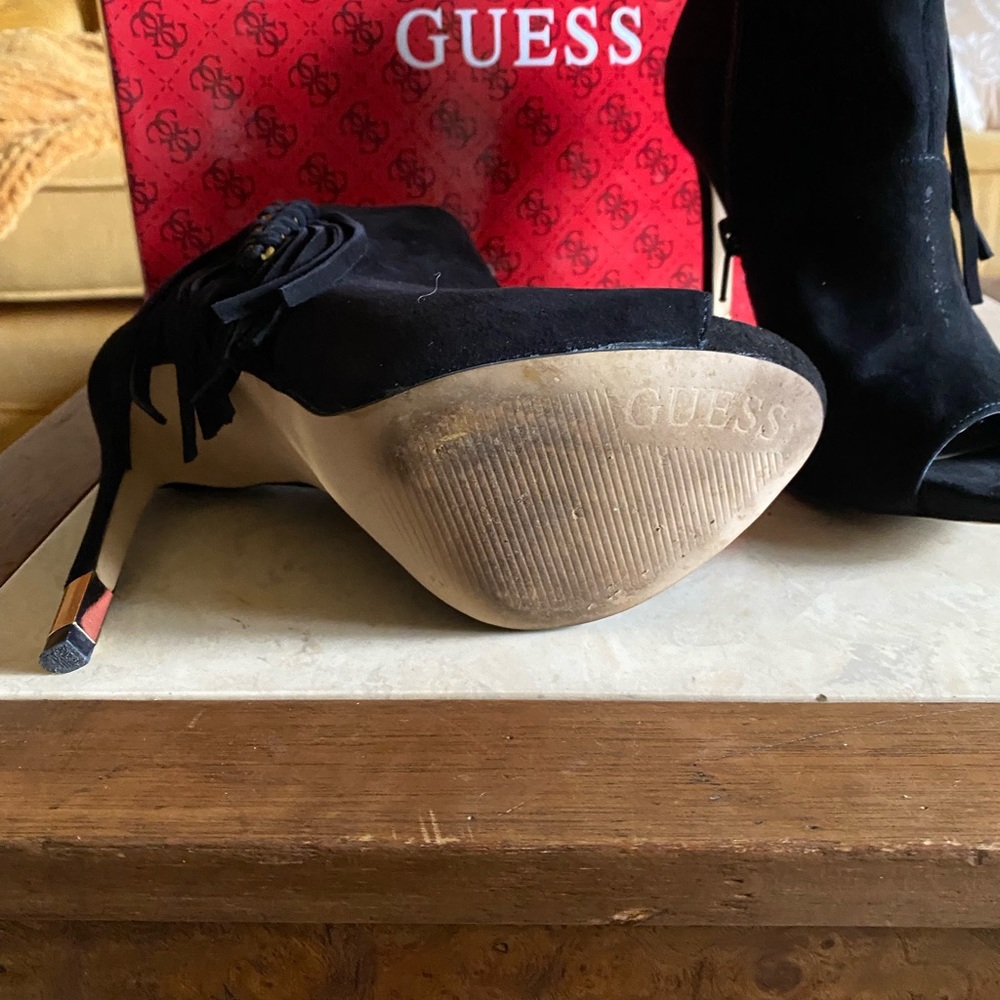 Guess Suede Bootie peep toe Heels - Picture 4 of 9
